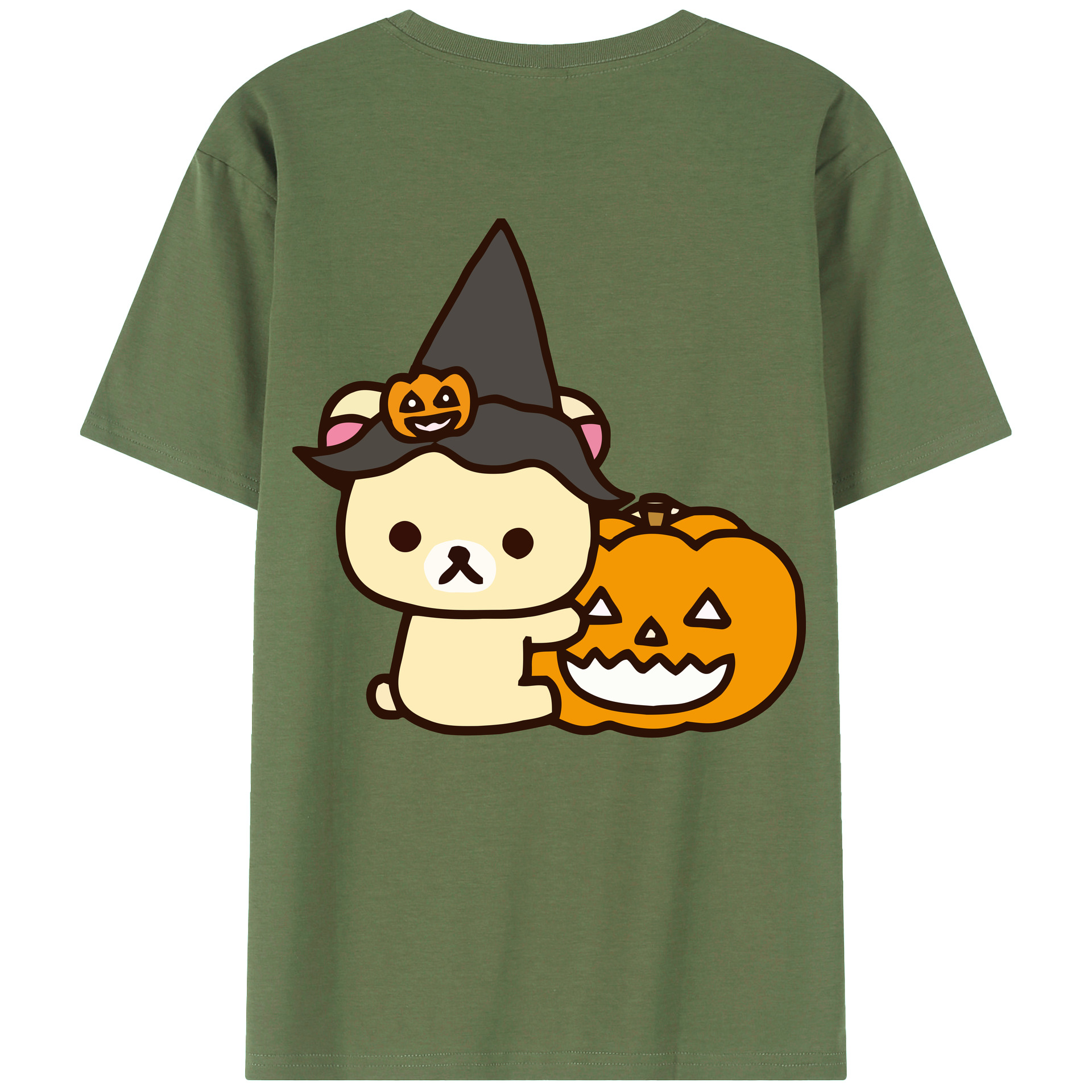 （画像用） リラックマ リラックマ キイロイトリ Rilakkuma Korilakkuma Kiiroitori 綿100％ メンズ半袖Tシャツ（バックプリント） 通気性